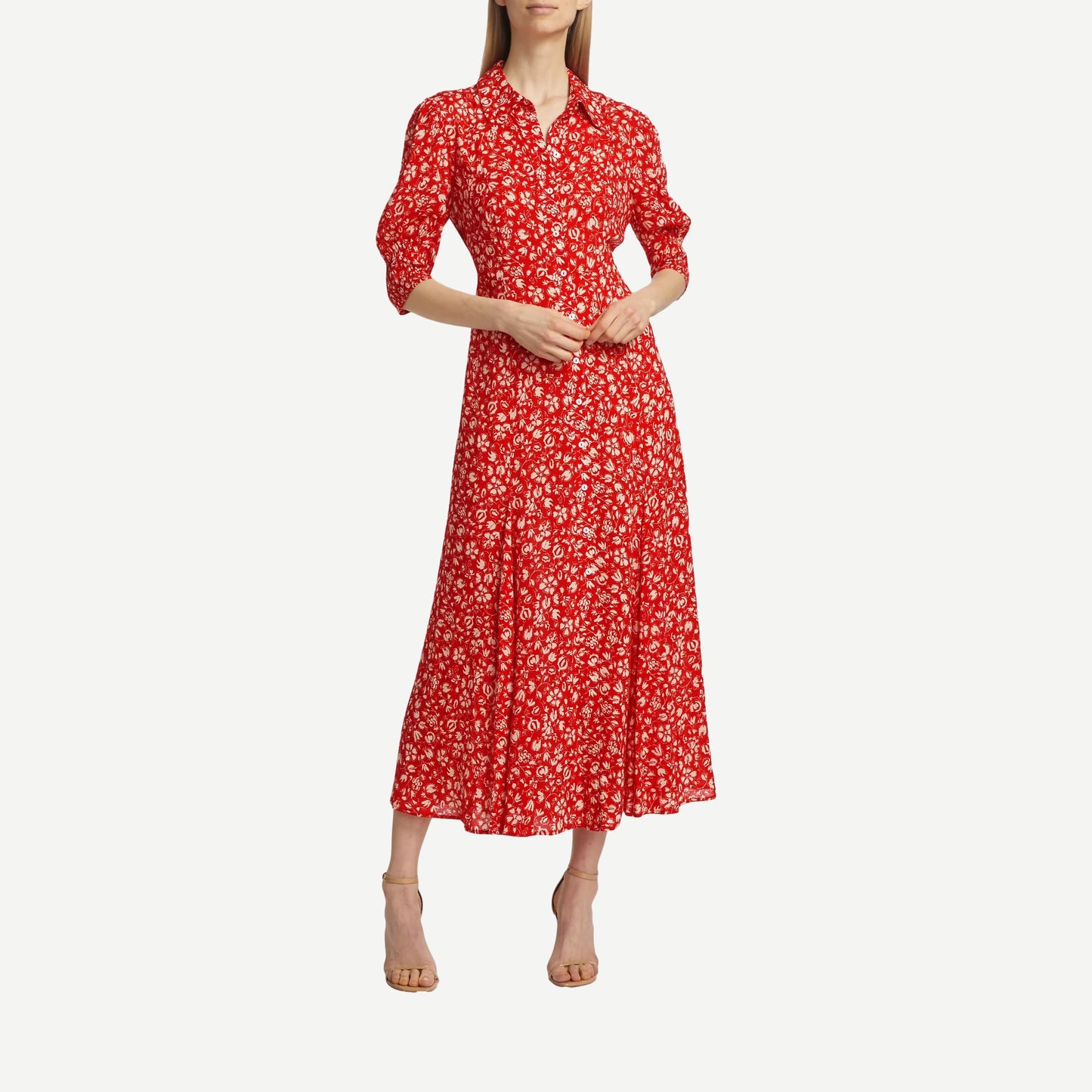 Bloom Dress - Amelie Floral Red - Galvanic.co