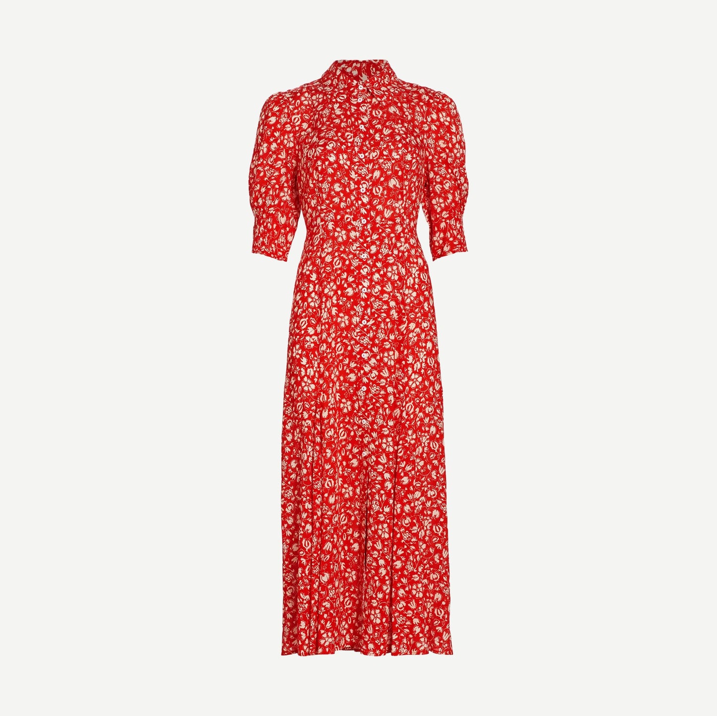 Bloom Dress - Amelie Floral Red - Galvanic.co