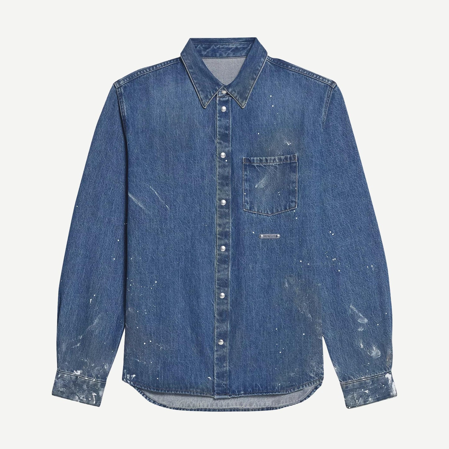 LS Shirt Jacket - Mid Indigo Painter - Galvanic.co