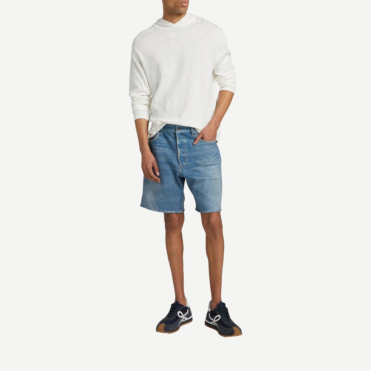 Linen Blend Classic Hoodie - Chalk - Galvanic.co