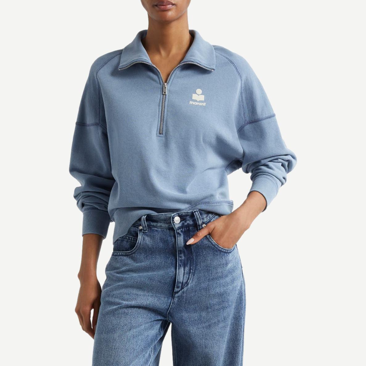 Ross Sweatshirt - Slate Blue/Ecru - Galvanic.co