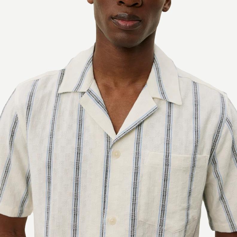 Lukas Check Dobby SS Shirt - Light Ivory - Galvanic.co