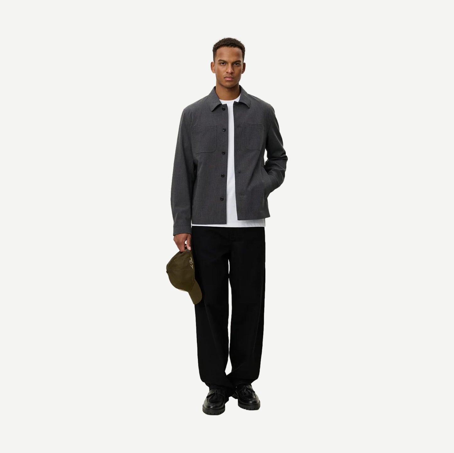 Marseille Textured Jacket - Dark Grey Melange