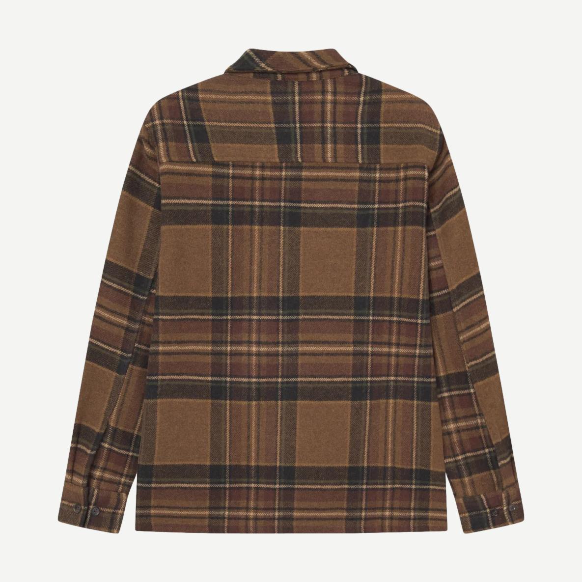 Kaleb Check Wool Overshirt - Monk's Robe