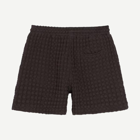 Porto Waffle Shorts - Nearly Black - Galvanic.co