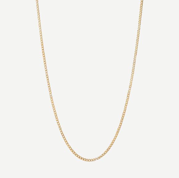 3mm Cuban Chain Necklace - Polished Gold Vermeil 24in - Galvanic.co