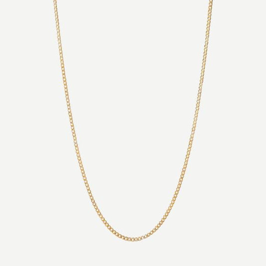 3mm Cuban Chain Necklace - Polished Gold Vermeil 24in - Galvanic.co