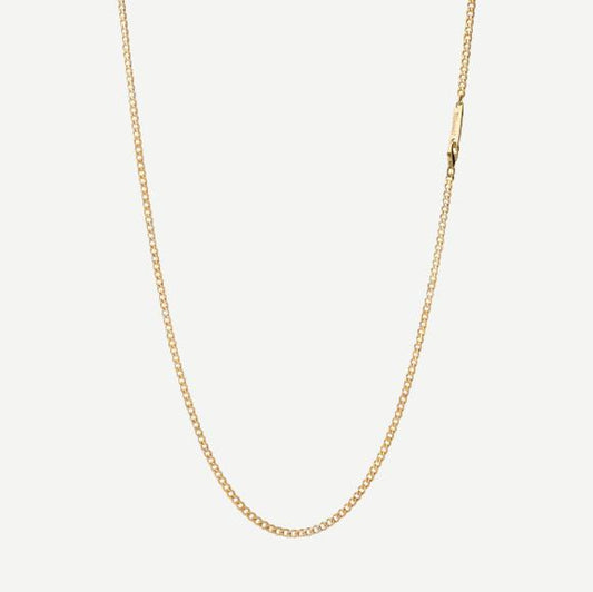 3mm Cuban Chain Necklace w/Extension, Gold Vermeil, Polished, 20-22in. - Galvanic.co
