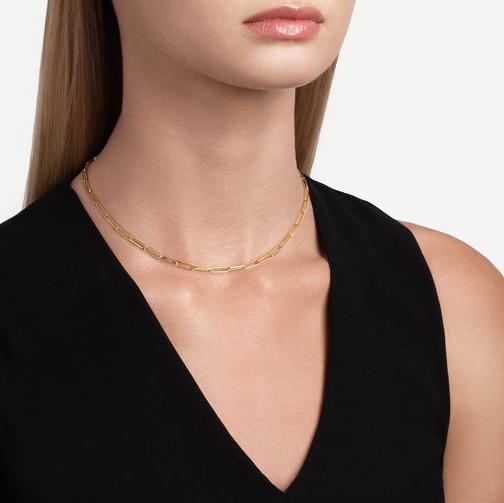 Volt Link Choker, Gold Vermeil, Polished, 15in. - Galvanic.co