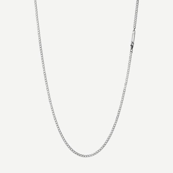 3mm Cuban Chain Necklace - Oxidized Sterling 24in - Galvanic.co