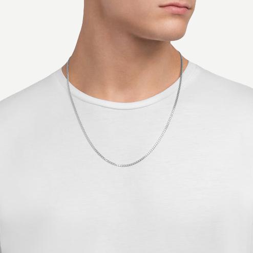 3mm Cuban Chain Necklace - Oxidized Sterling 24in - Galvanic.co