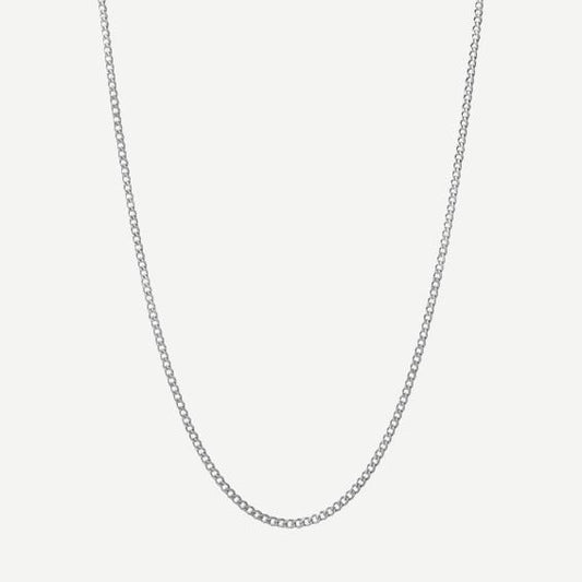 2mm Sterling Silver Cuban Chain Necklace - 24" - Galvanic.co