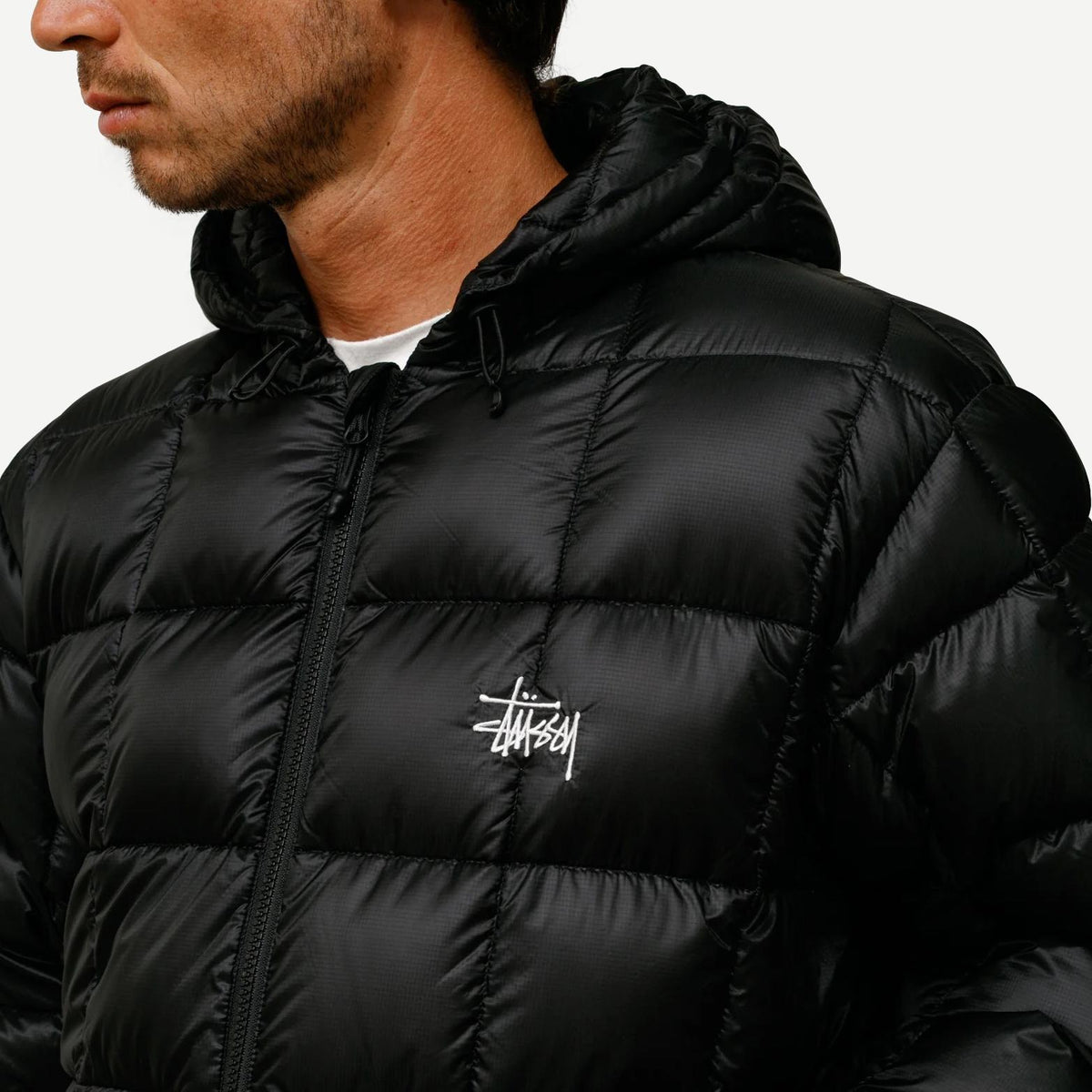 Midweight Hooded Puffer - Black - Galvanic.co