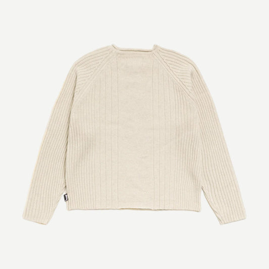 Merino Roll Neck Sweater - Natural - Galvanic.co