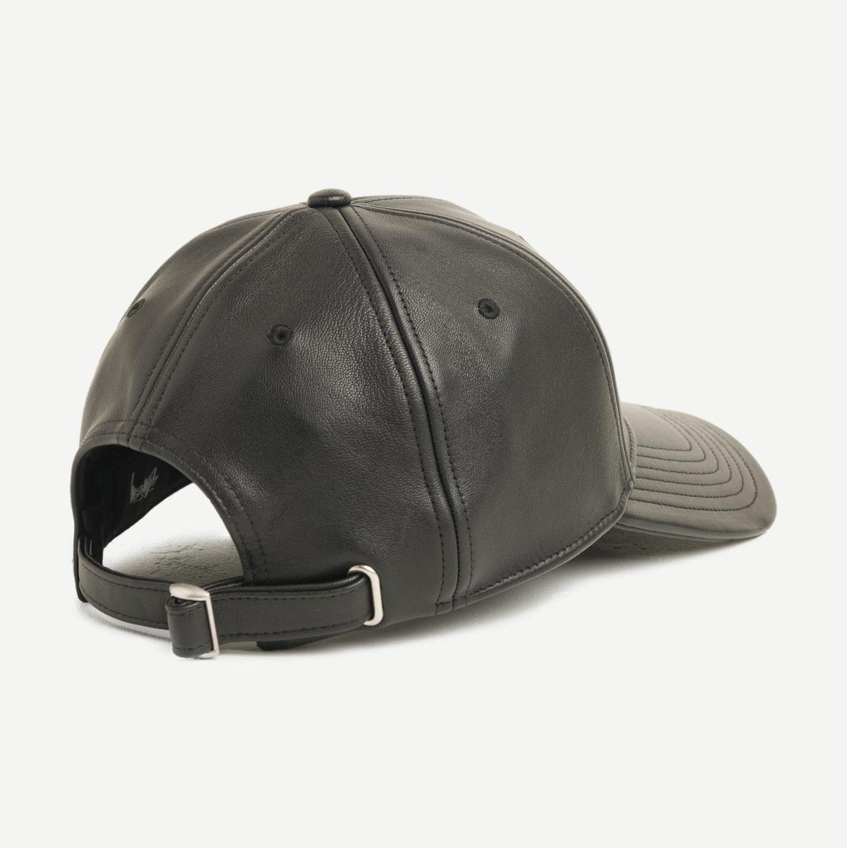 LP Leather Strapback Cap - Black