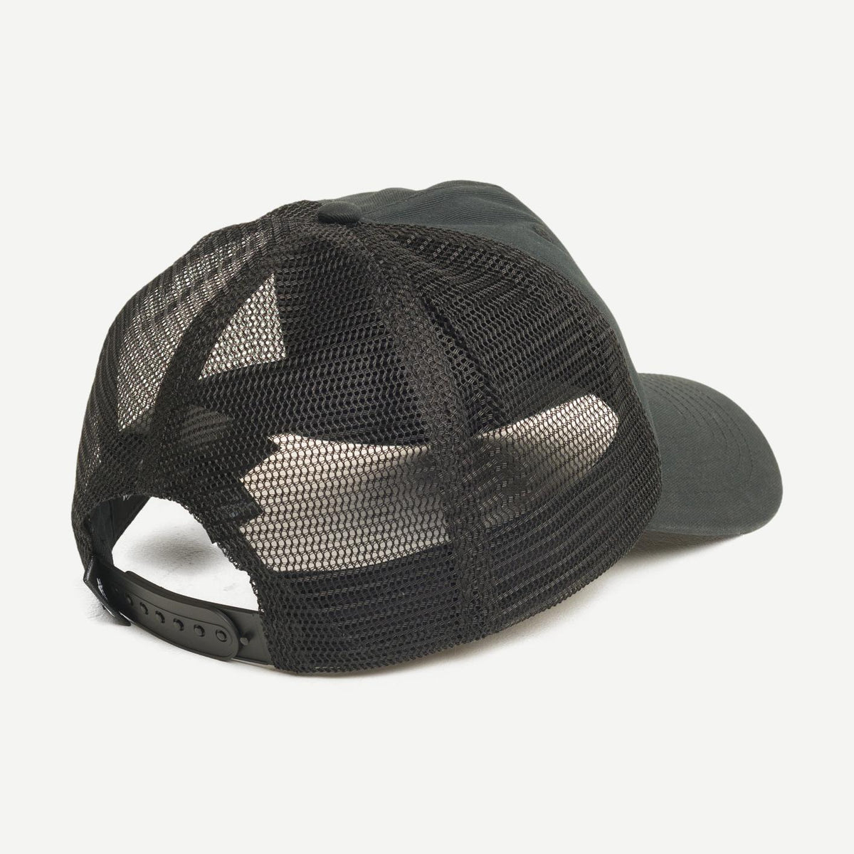 Trucker Cursive Stitch Cap - Black