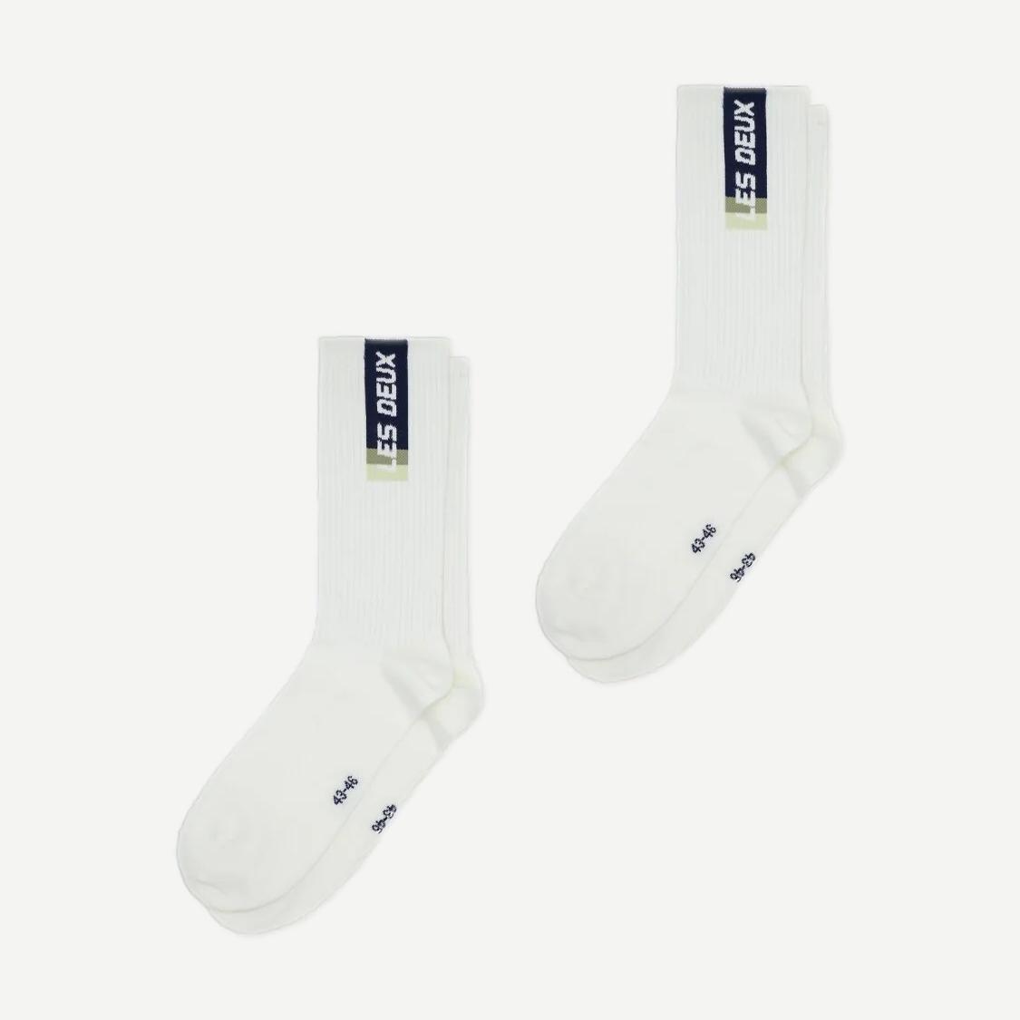 Logo Socks 2-Pack - White