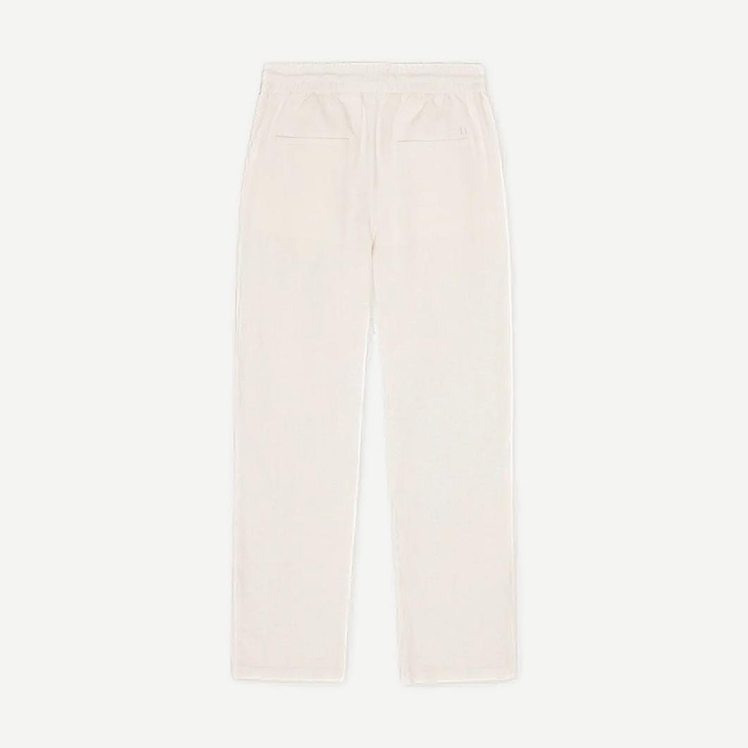 Patrick Linen Pants - Eggnog White - Galvanic.co