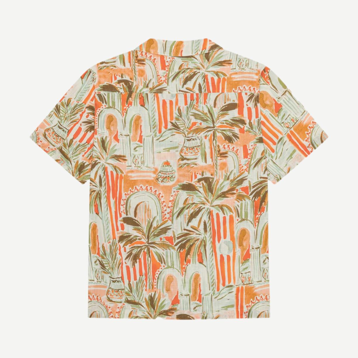 Palm AOP SS Shirt - Raw Sienna Orange