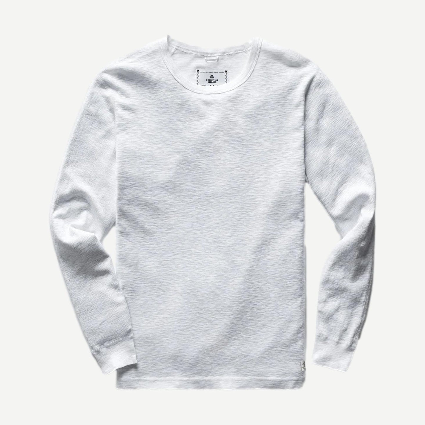 Knit 1x1 Slub Long Sleeve - White - Galvanic.co
