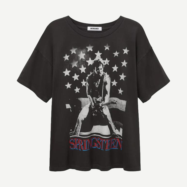 Bruce Springsteen Rockin America Merch Tee - Reactive Black - Galvanic.co