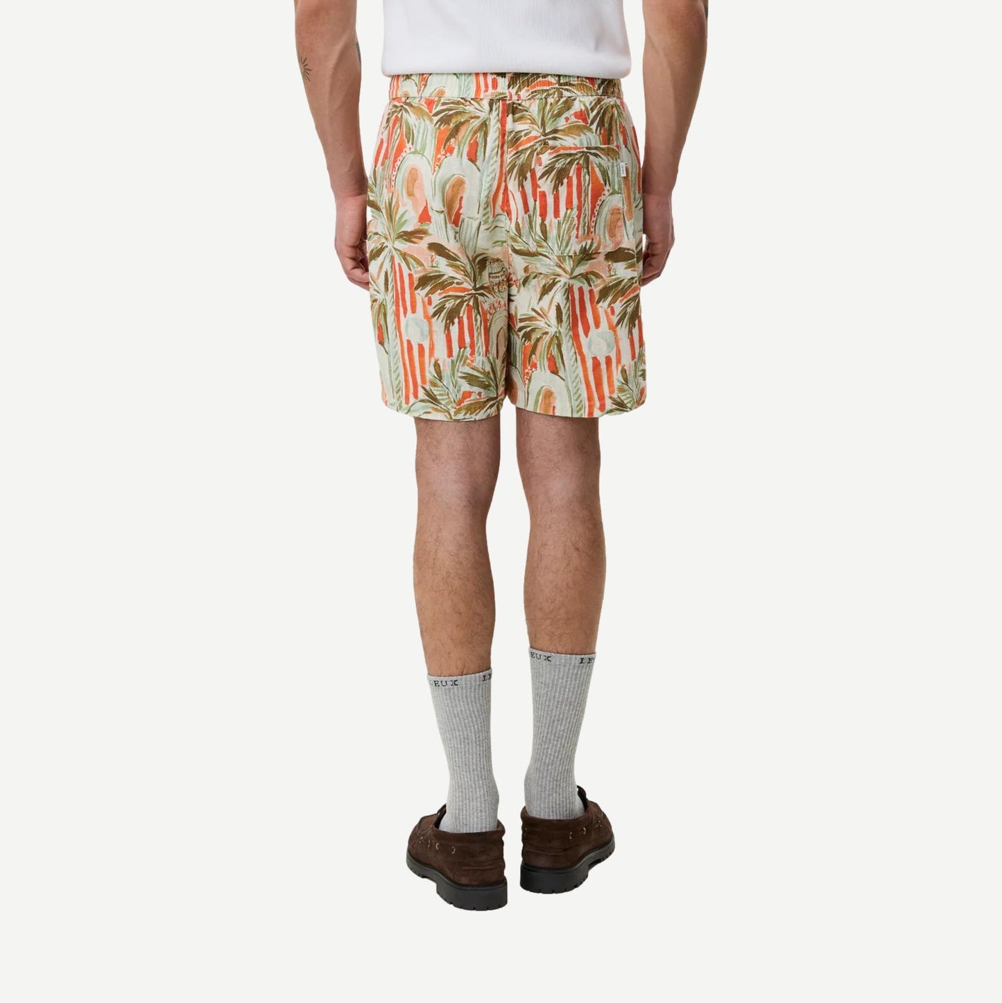Palm AOP Shorts - Raw Sienna Orange