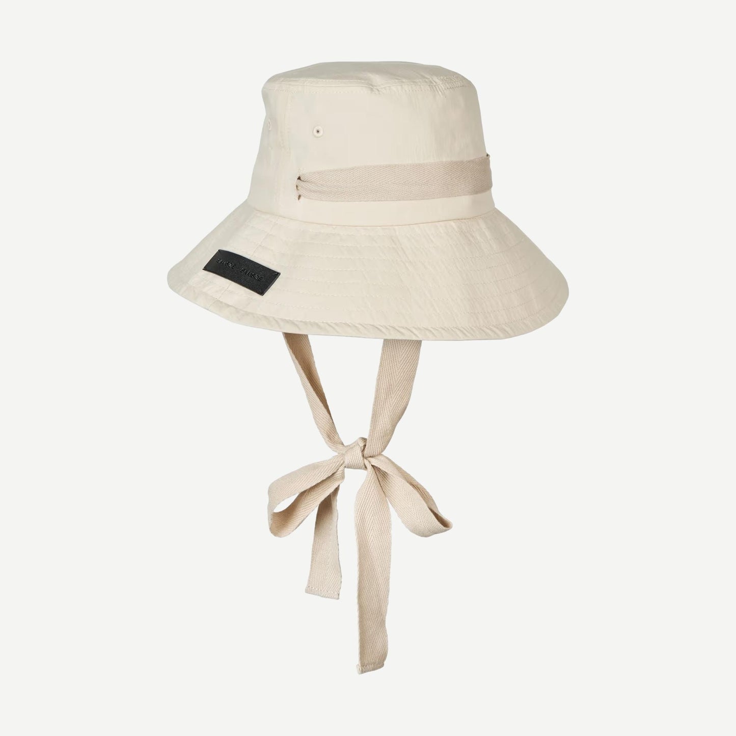Light beige Samsoe Samsoe Sablenda bucket hat with wide brim, casual summer accessory, shown on a neutral background.