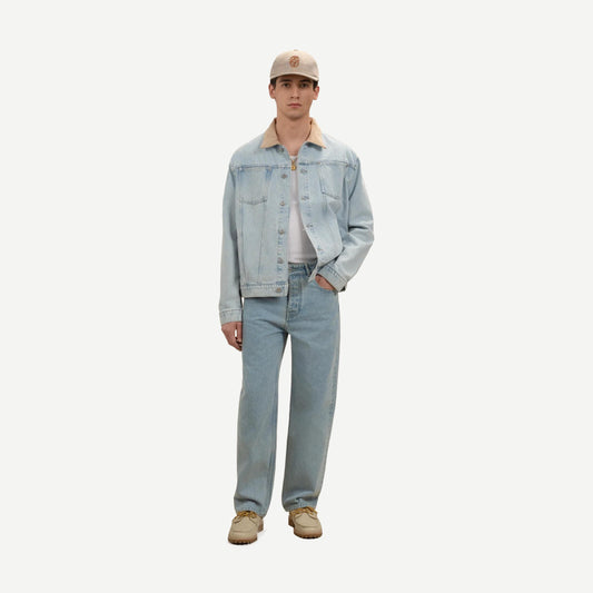 Washed Denim Jacket - Light Blue - Galvanic.co