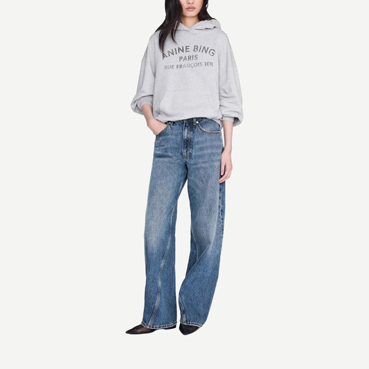 Harvey Sweatshirt Paris Stencil - Heather Grey