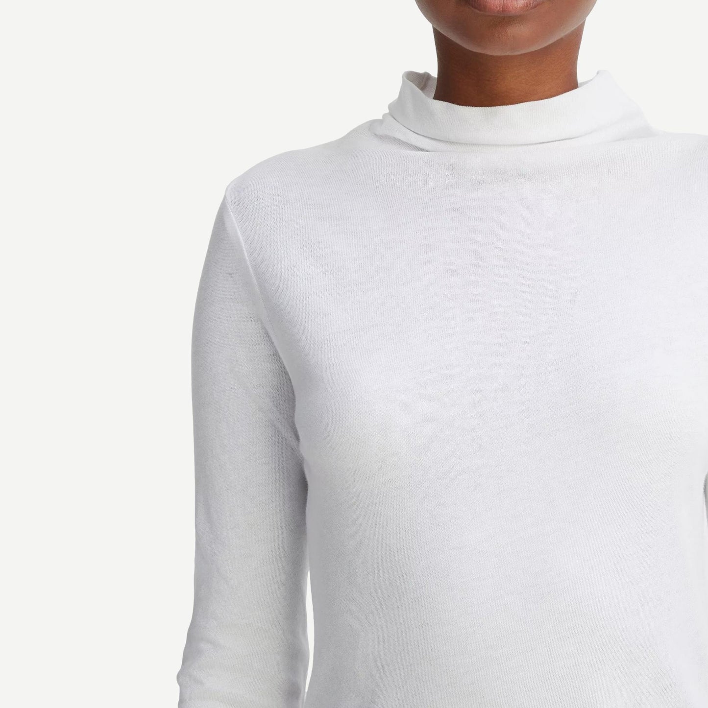 Essential Long Sleeve Turtleneck - Optic White - Galvanic.co