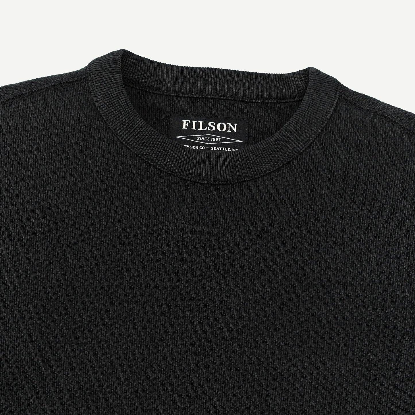 Waffle Knit Thermal Crewneck - Navy