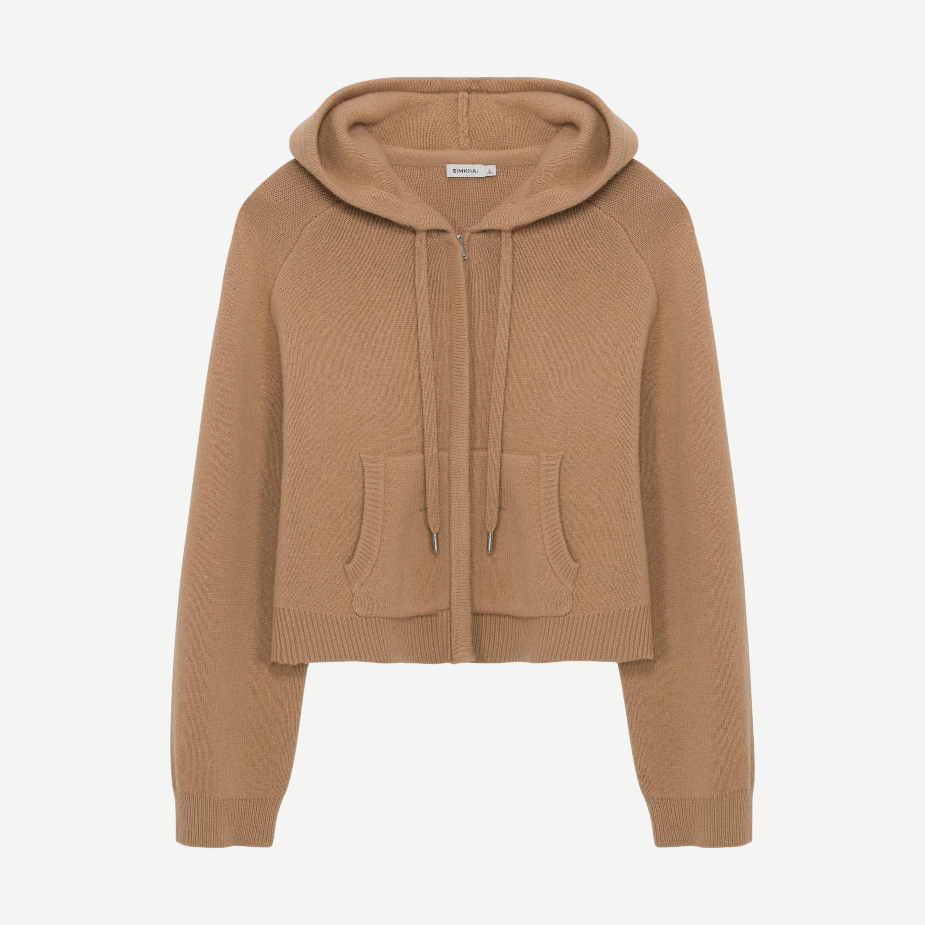 Dakota Cropped Hoodie - Camel - Galvanic.co