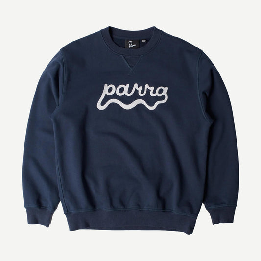 Water Wave Logo Crew Neck - Navy Blue - Galvanic.co