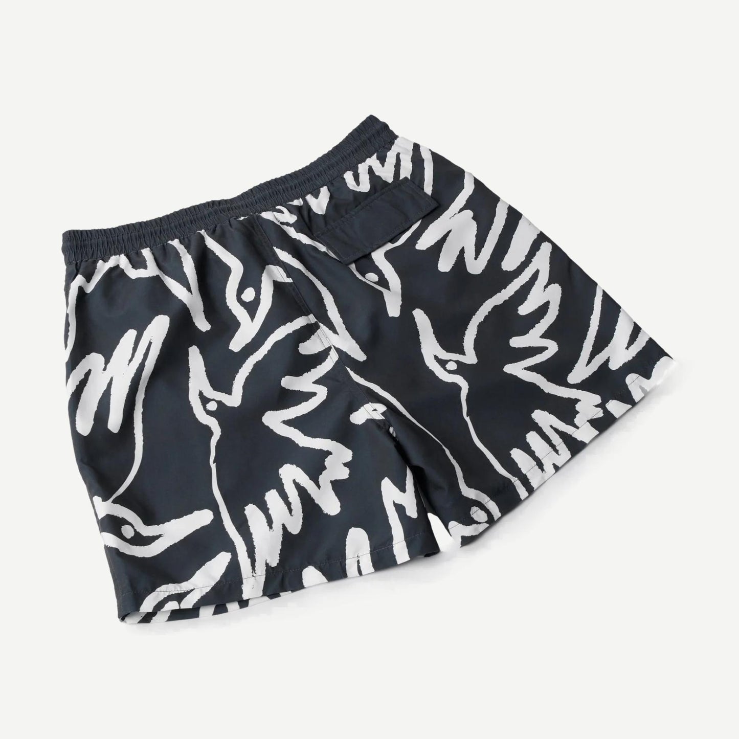 Birds Fly Free Swim Shorts - Black - Galvanic.co