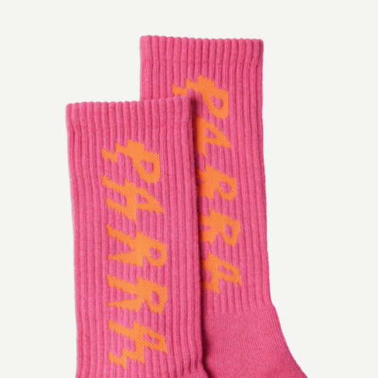 Spiked Logo Socks - Pink - Galvanic.co