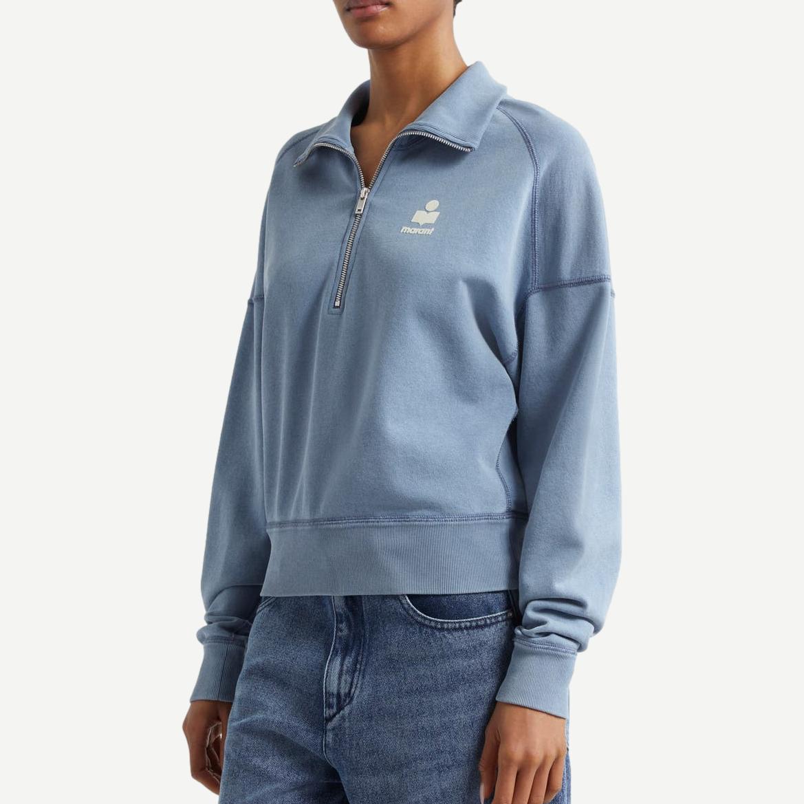 Ross Sweatshirt - Slate Blue/Ecru - Galvanic.co