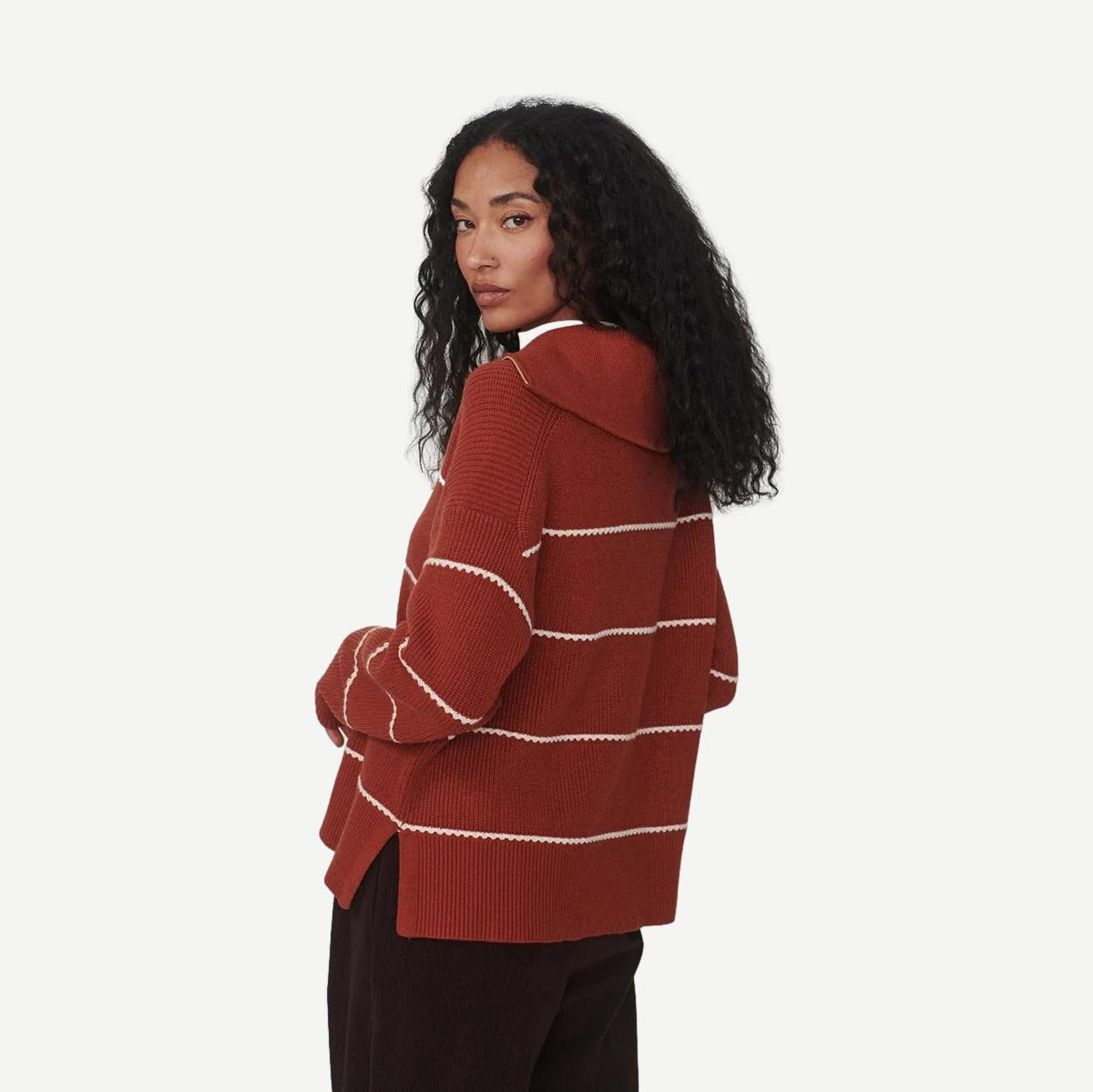 Swanson Half Zip Knit Sweater - Ginger Bread
