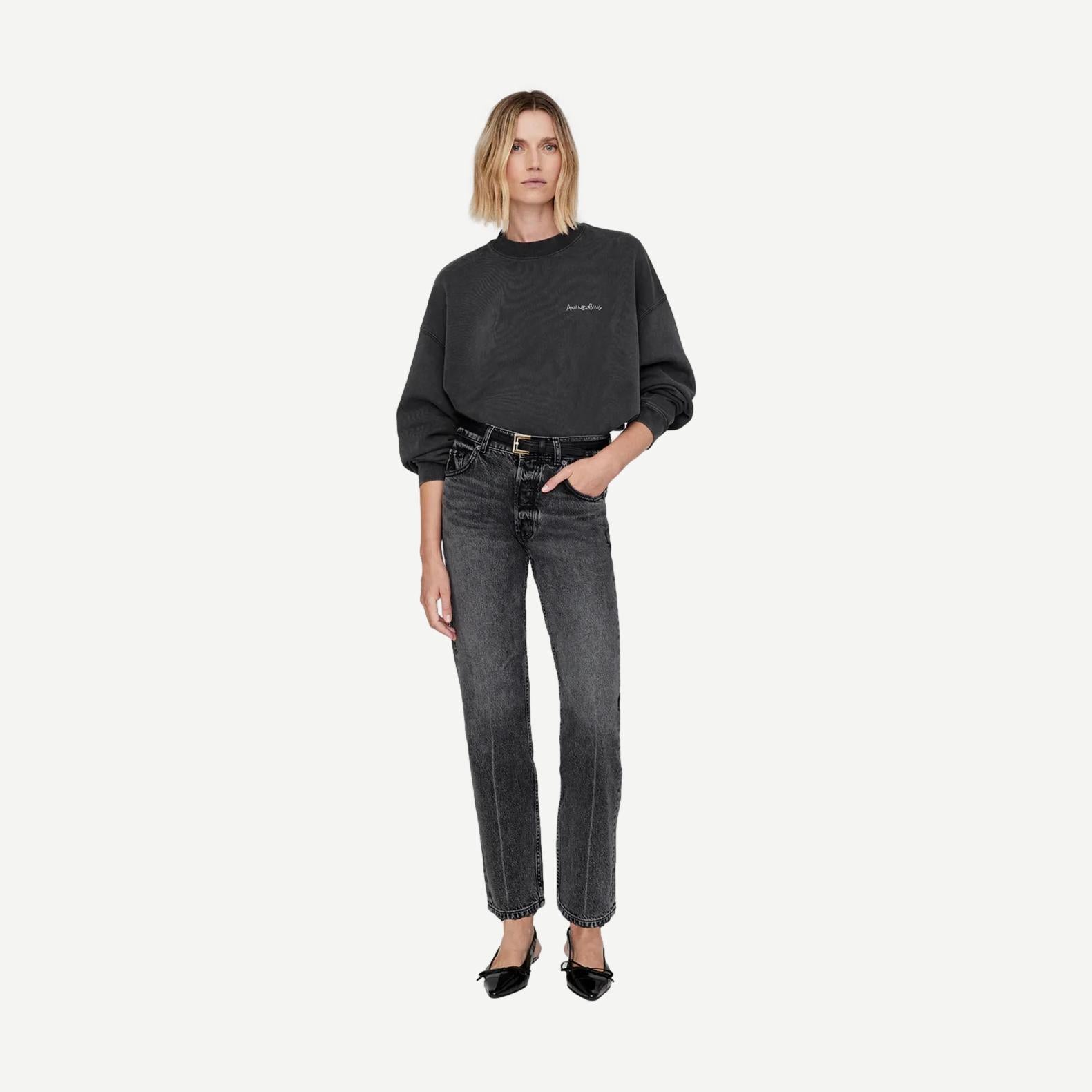 Jaci Sweatshirt Lyrics - Washed Black - Galvanic.co