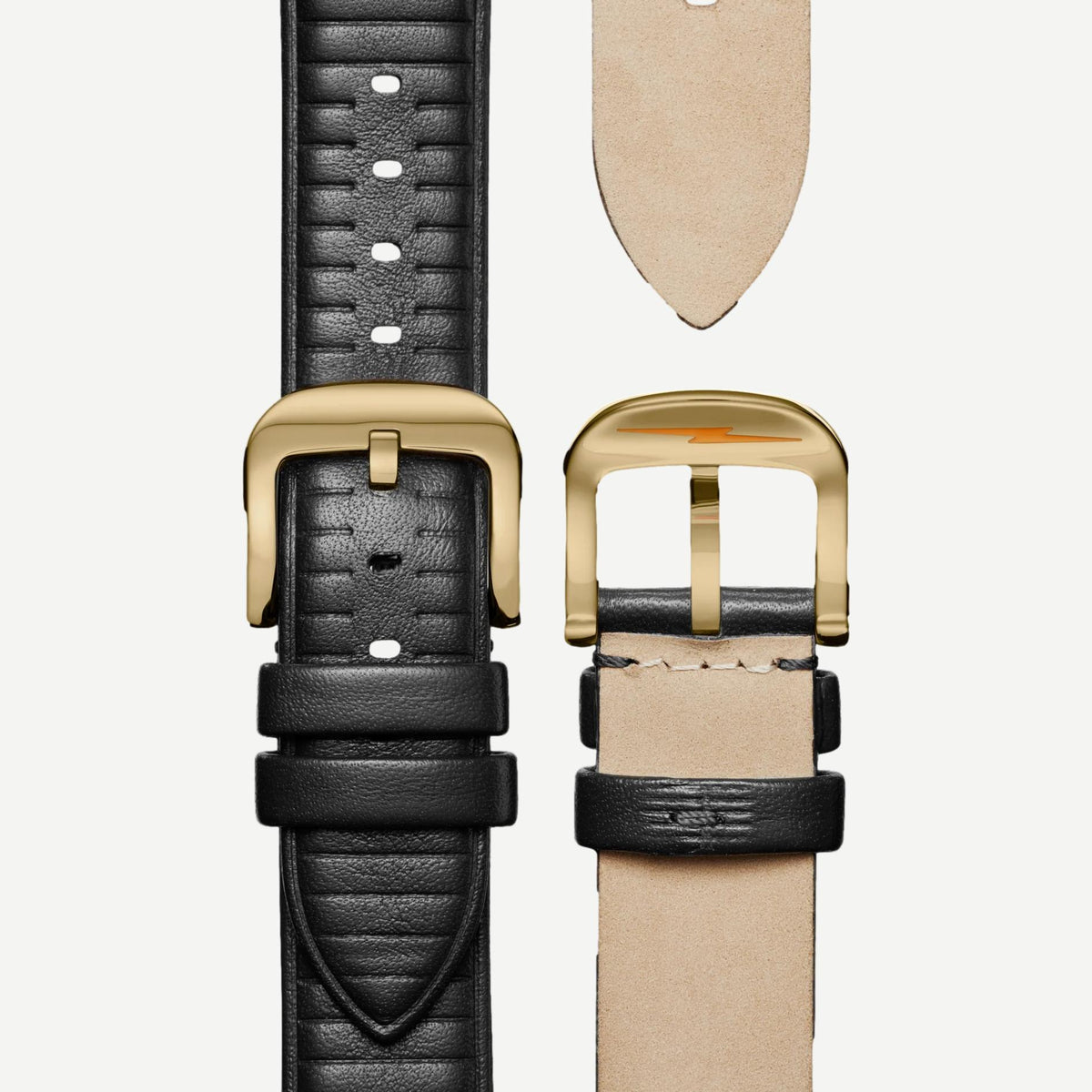 Shinola Mechanic 3H 39mm black leather watch with black dial and stainless steel case