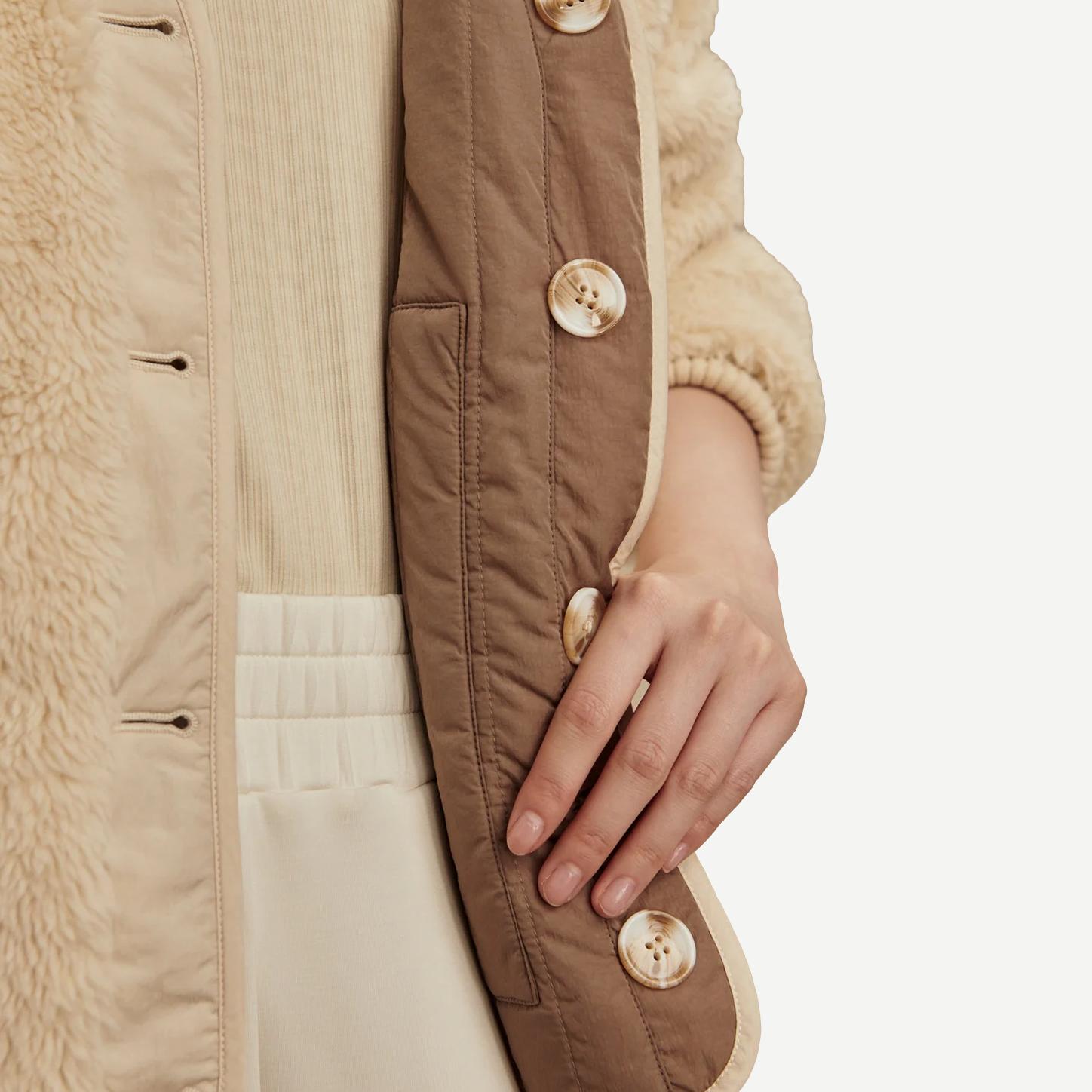 Drew Reversible Jacket - Sandshell / Ash Taupe - Galvanic.co