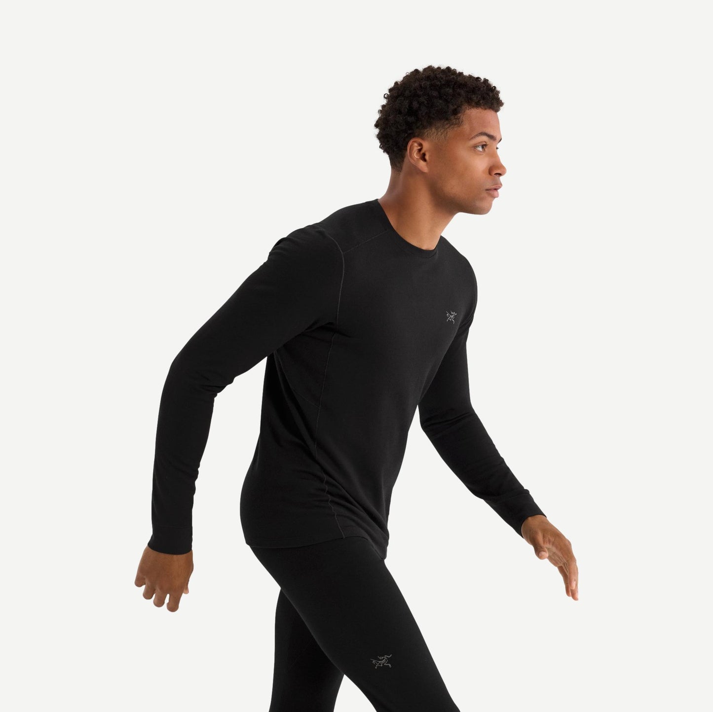 Rho Merino Wool Crew M - Black