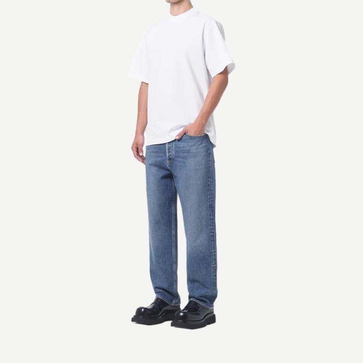 Asha Mock Neck Tee - White - Galvanic.co