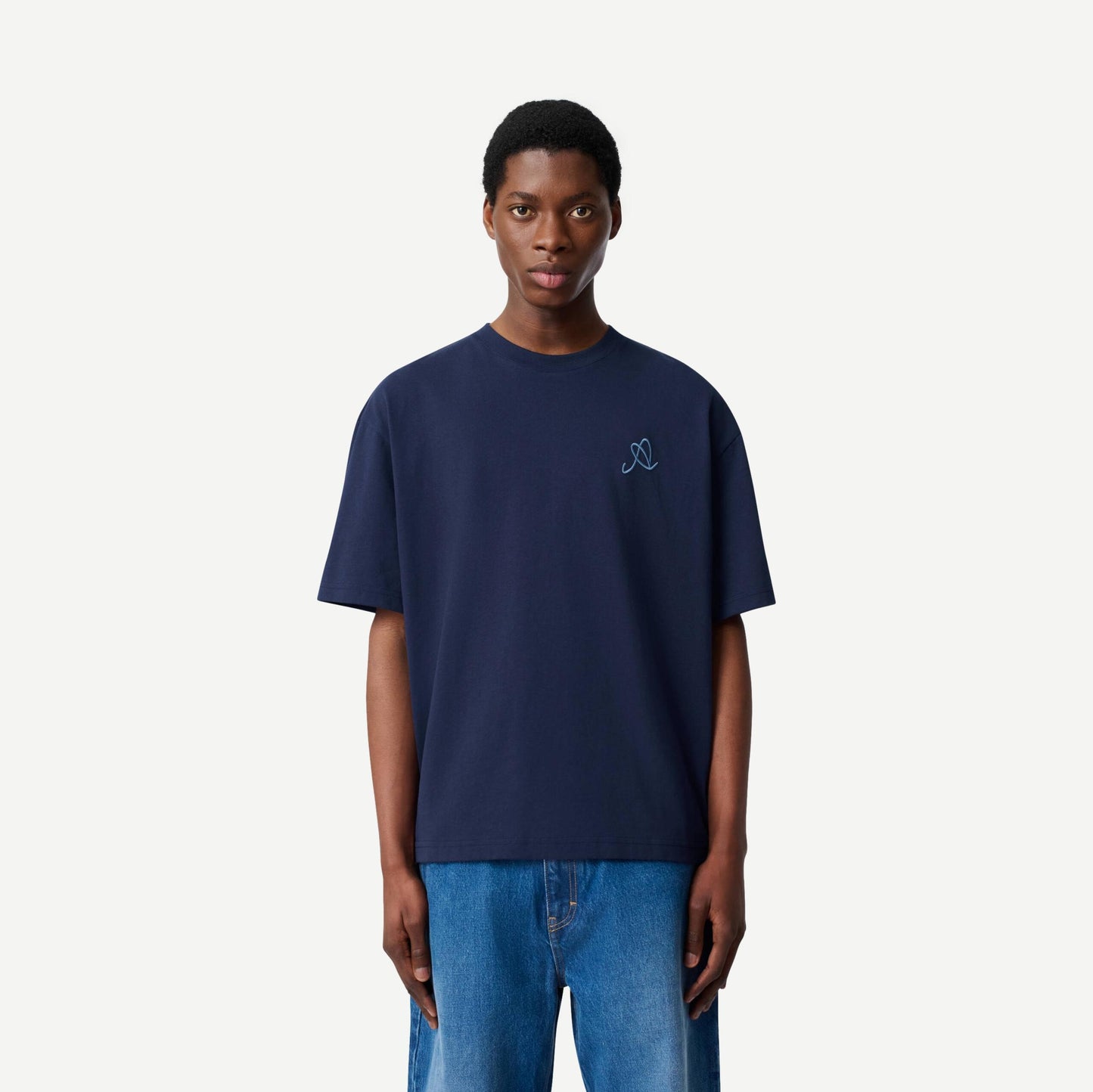 Stitch A T-Shirt - Navy - Galvanic.co