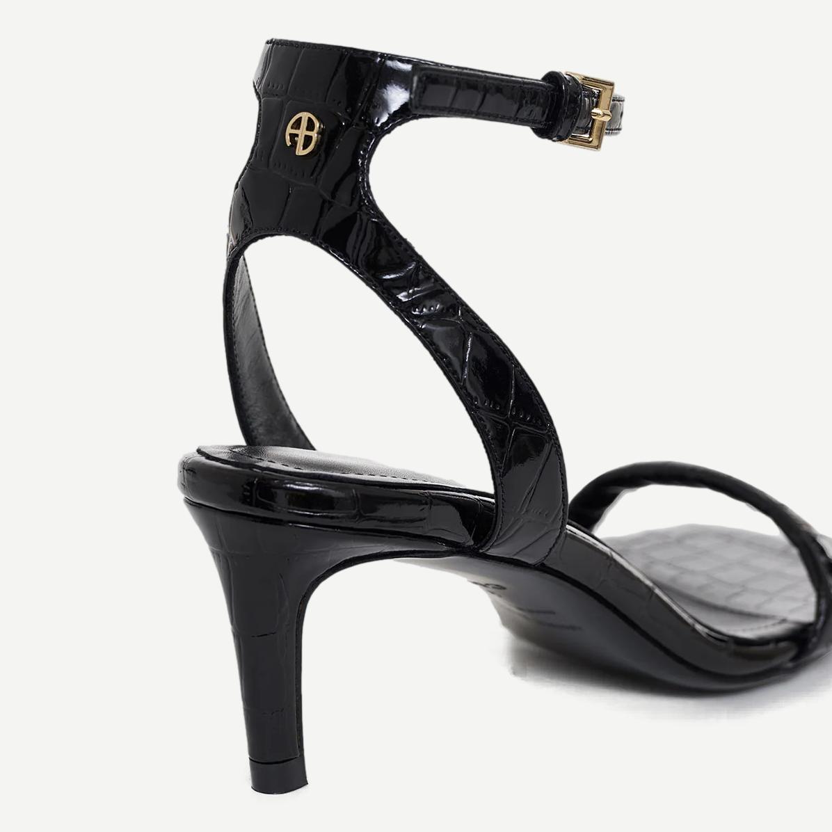 Cora Sandals - Black Embossed - Galvanic.co