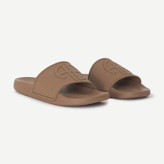 Isla Slides - Camel Monogram