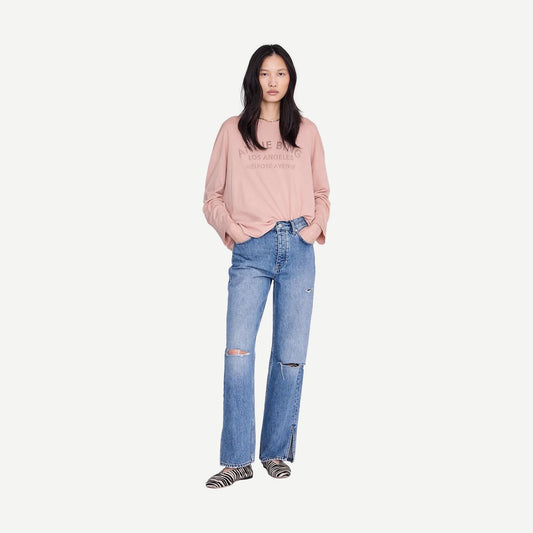 Ivan L/S Melrose Stencil - Washed Blush