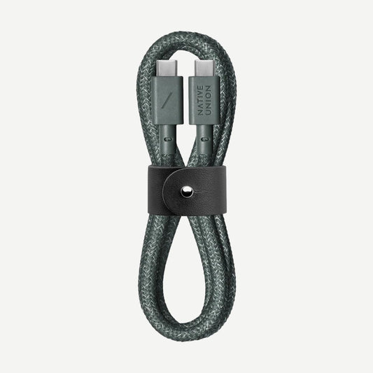 Belt Cable USB-C to USB-C - Slate Green - Galvanic.co