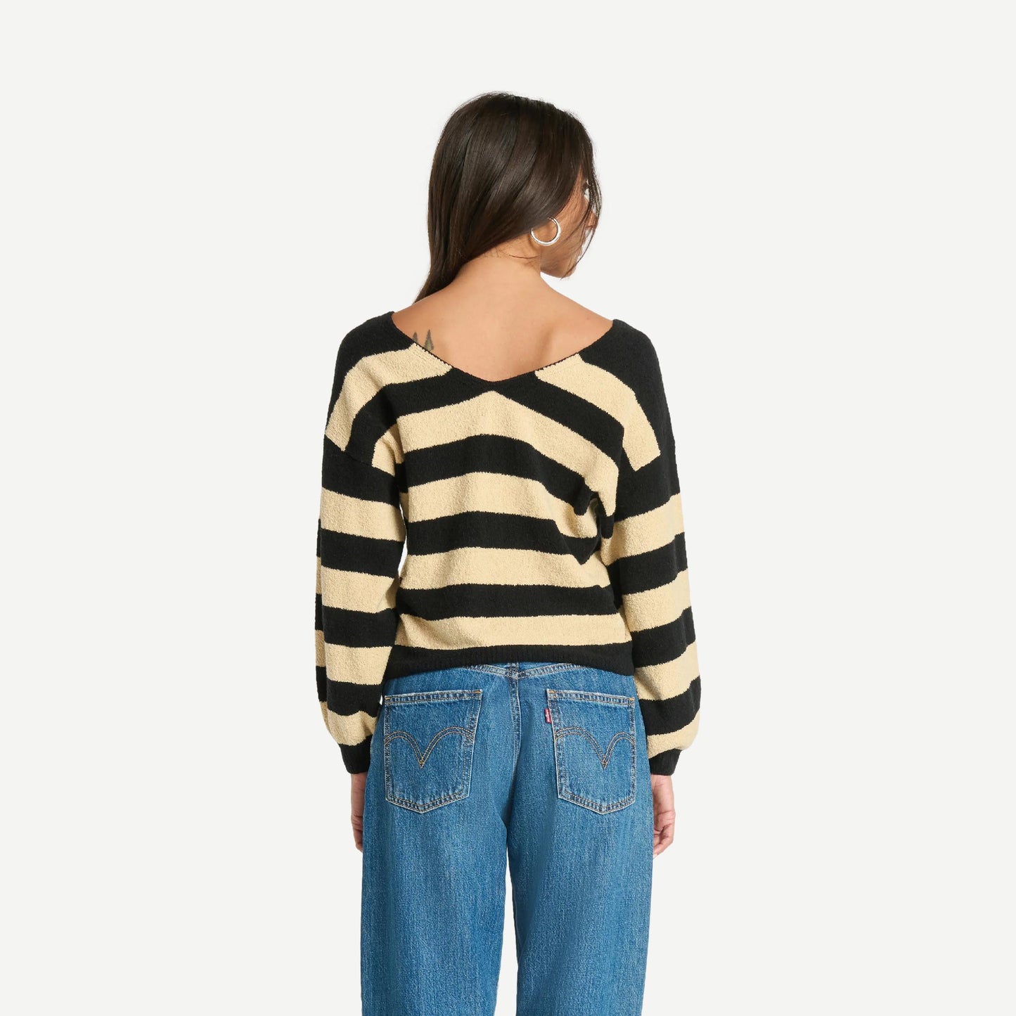 Carmine Pullover - Butterscotch Stripe - Galvanic.co