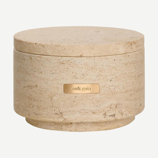 Travertine Candle Vessel