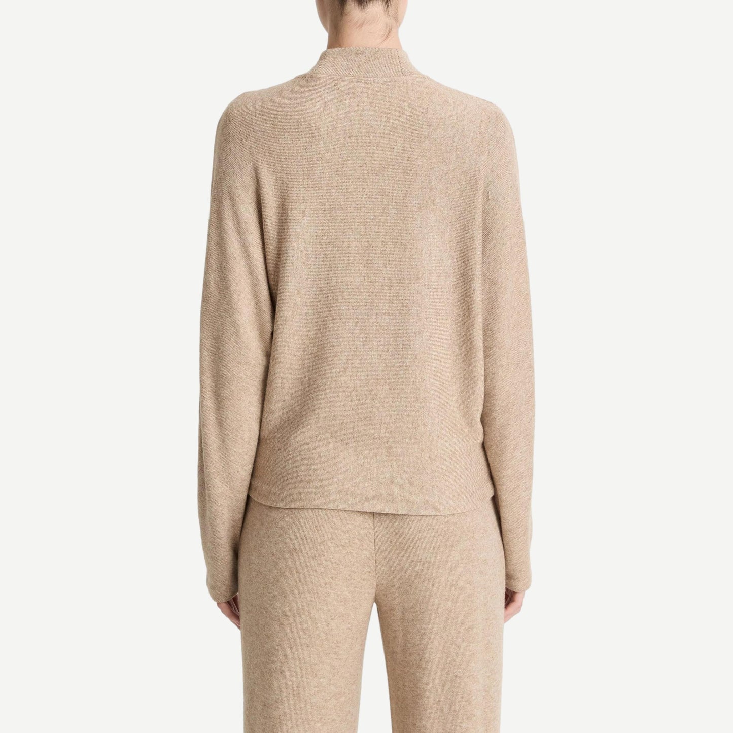 Cozy Long Sleeve Dolman Mock Neck - Heather Bruna - Galvanic.co